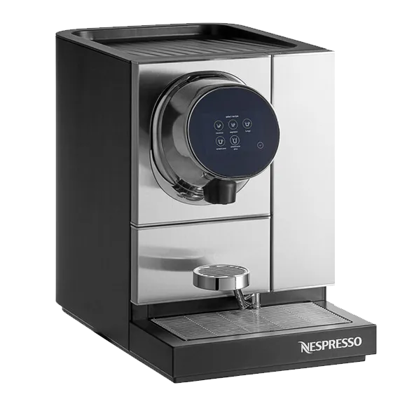 Transparent background bean-to-cup office coffee machine